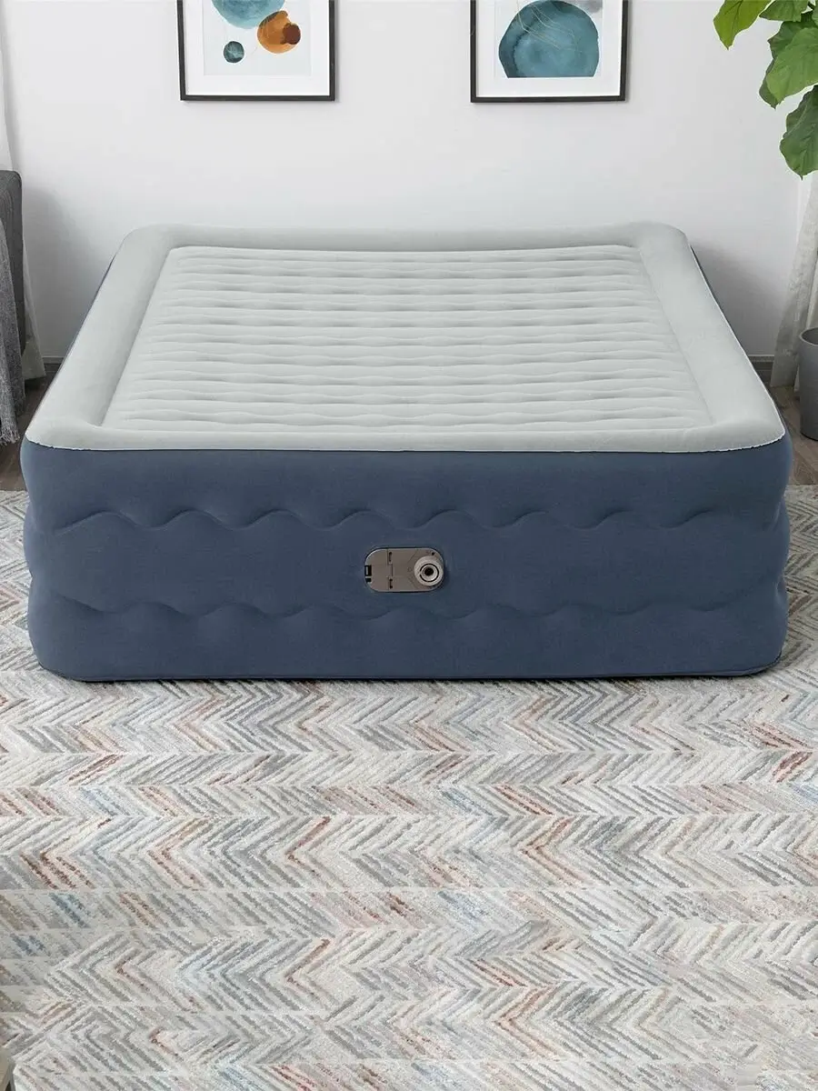 Кровать надувная двуспальная Bestway Tritech 6716P, с встроенным насосом, 152 см x 203 см x 51 см, до 300 кг — изображение 2