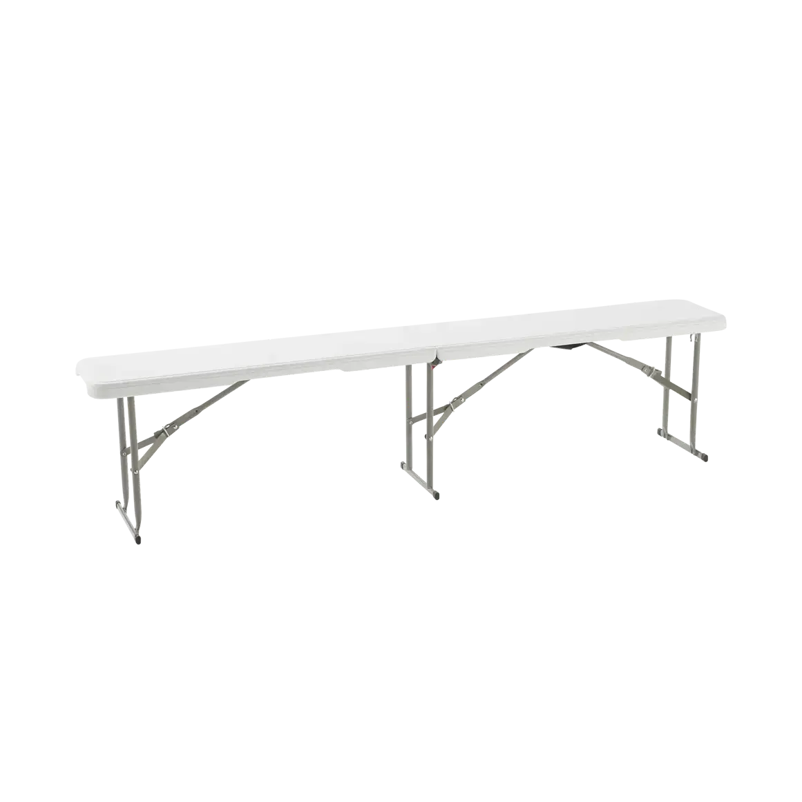 Скамья складная 183x43x28 см сталь/пластик цвет белый — изображение 2