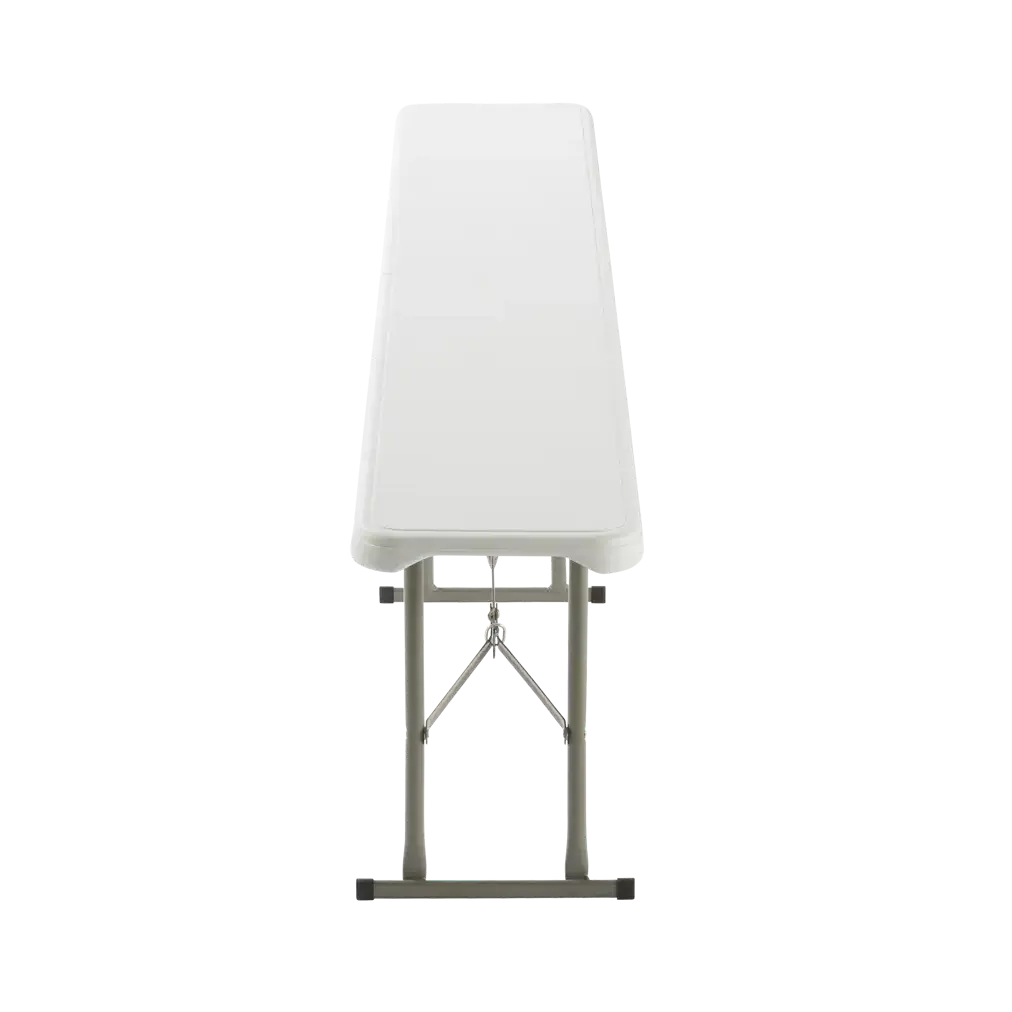 Скамья складная 183x43x28 см сталь/пластик цвет белый — изображение 3