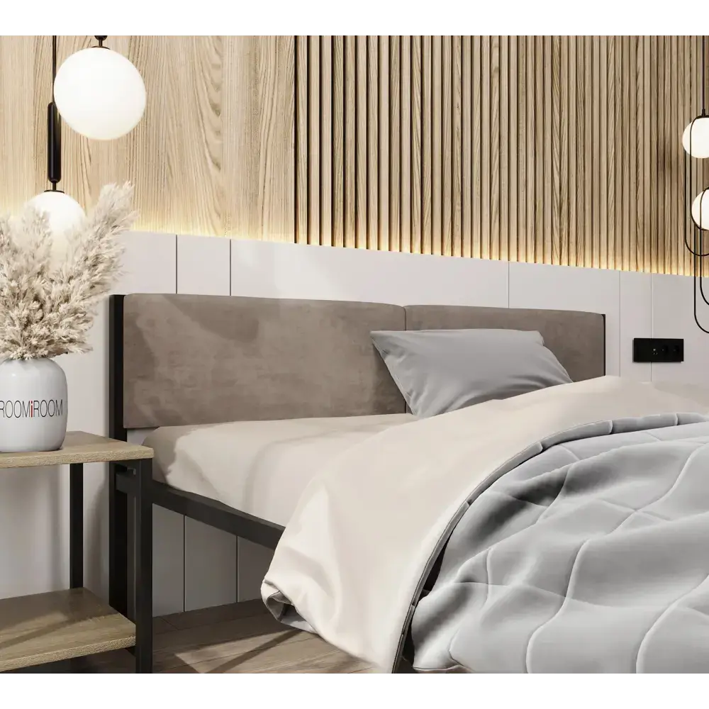 Изголовье для кровати мягкое Roomiroom Stone 160x200 см цвет бежевый — изображение 2