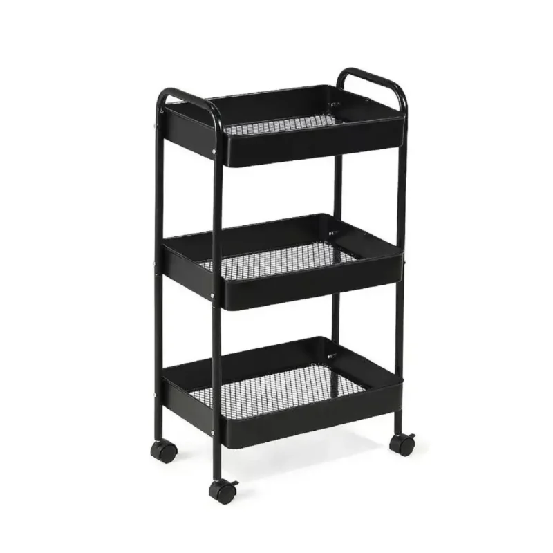 Этажерка на колесах Hesby Echo Refuge HSBI_CS04 45x78x30 см металл цвет черный