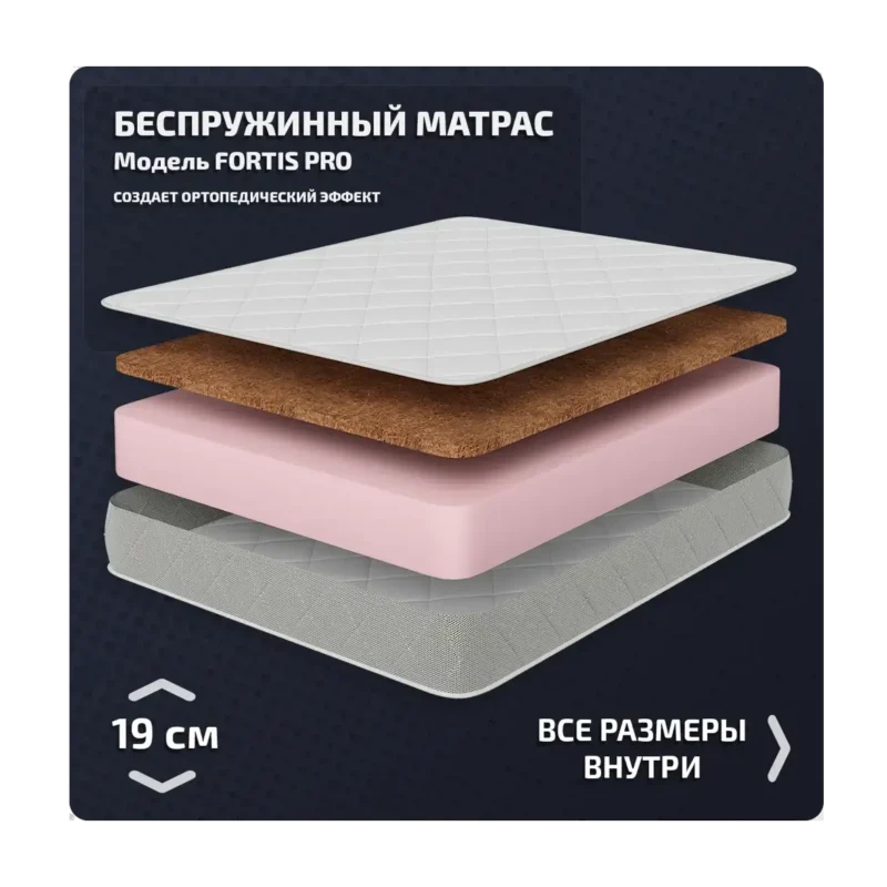 Матрас Piterson Fortis Fortis_Pro_160x200 160x200x19 см беспружинный 2-спальный