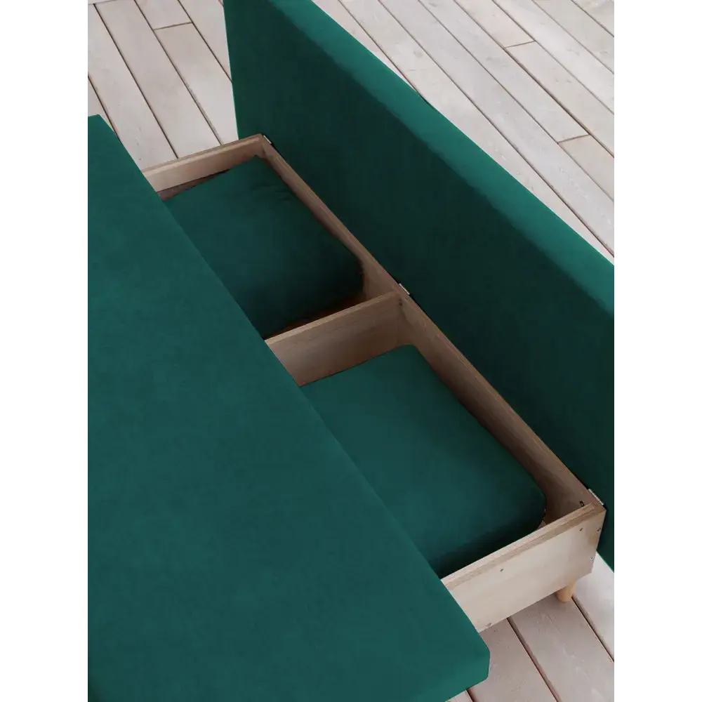 Диван раскладной Cityhd Токио 190x73x73 см велюр цвет зеленый — изображение 3