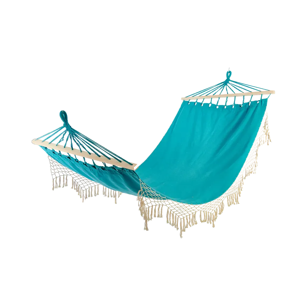 Гамак садовый Polynesia 100x200 см, поликоттон/дерево, цвет голубой