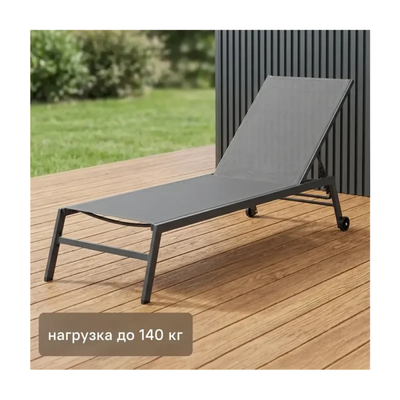 Шезлонг BEGINIA Lyra 200x68x31 см алюминий серый