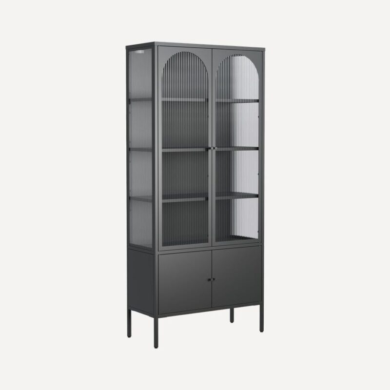 Витрина Листел 2-80x180 Черный